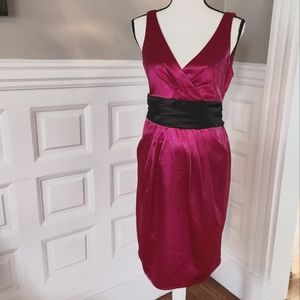 Gorgeous Marina cocktail dress fushia and black. Has pockets!